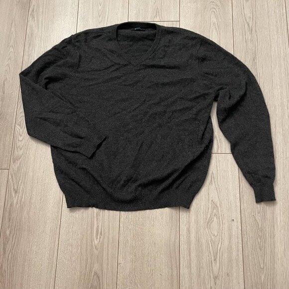 Club Room 100% Cashmere V-Neck Sweater Mens X-Large Gray Pullover Long Sleeves - Picture 2 of 8